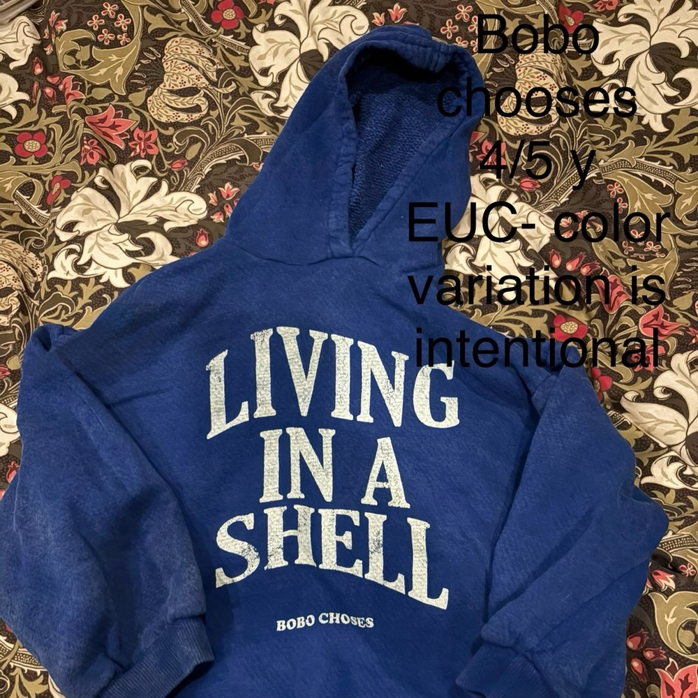 Bobo Choses Blue 'Living in a Shell' Hoodie